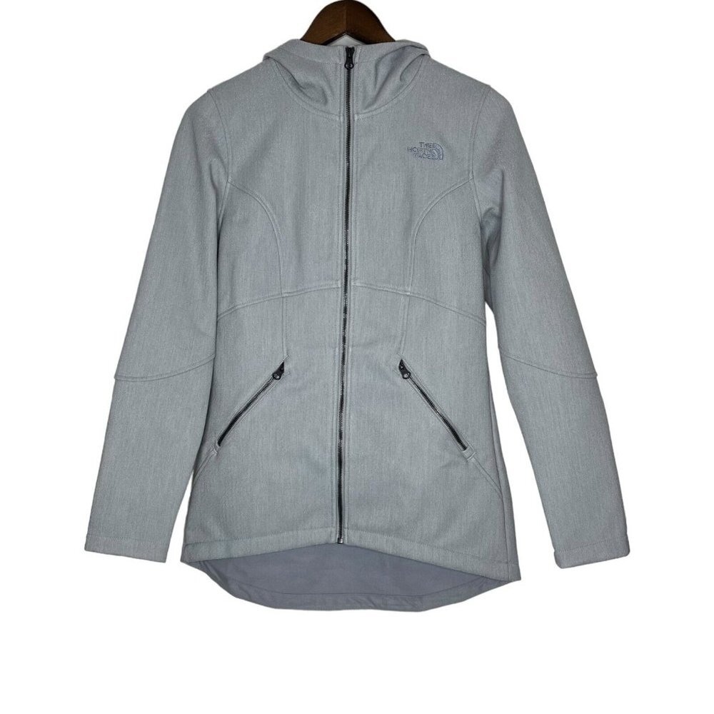 The North Face Women's Grey Long Full Zip Hooded Cirrus Jacket Size Small